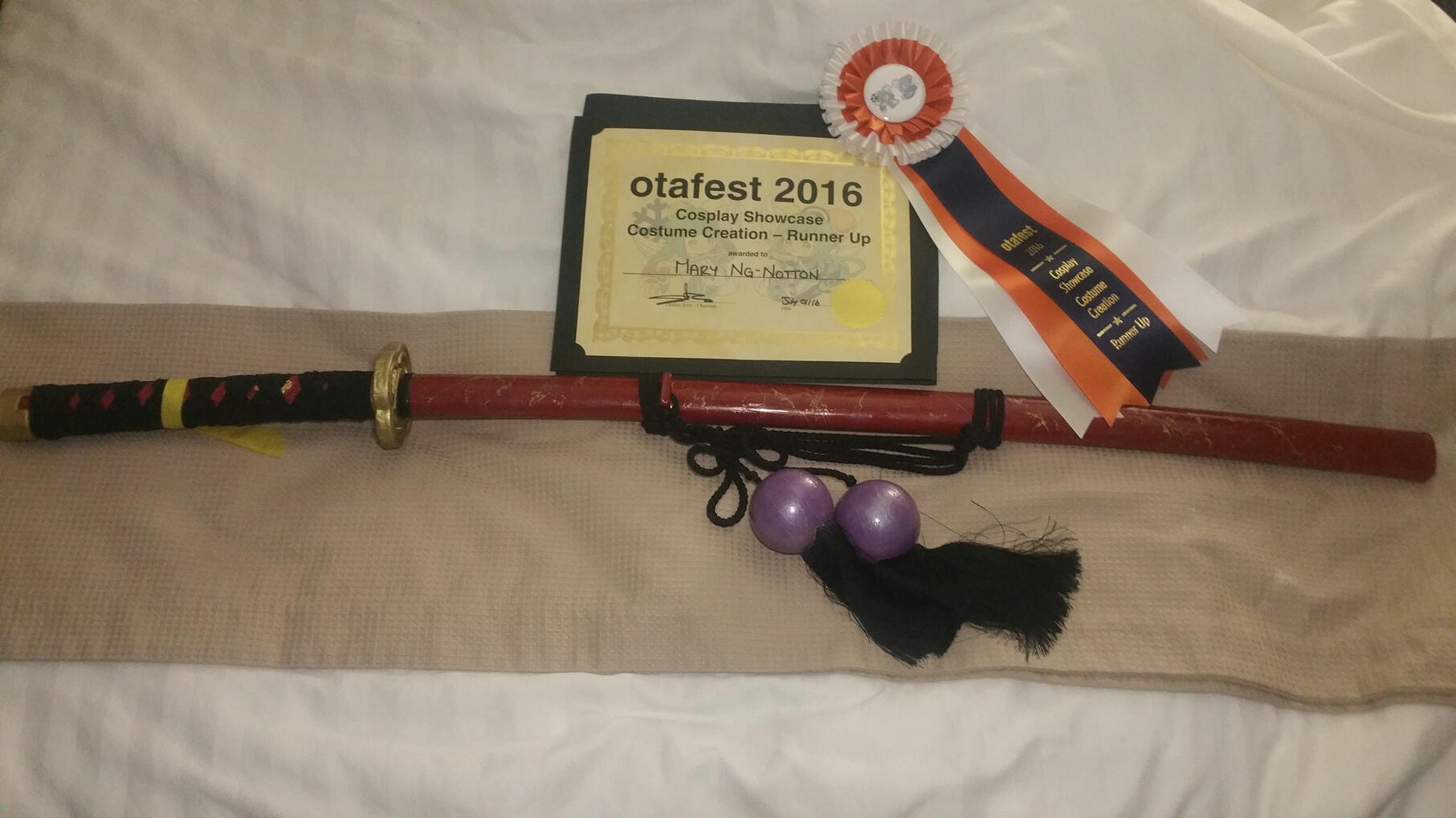 2016 Otafest - Cosplay Craftsmanship Costume Creation (Prop), Runner Up